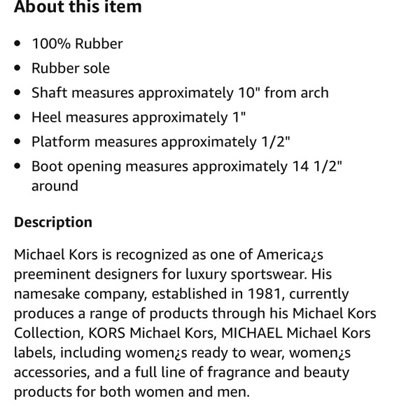 Michael Kors rain boots size 7 - Picture 8 of 8